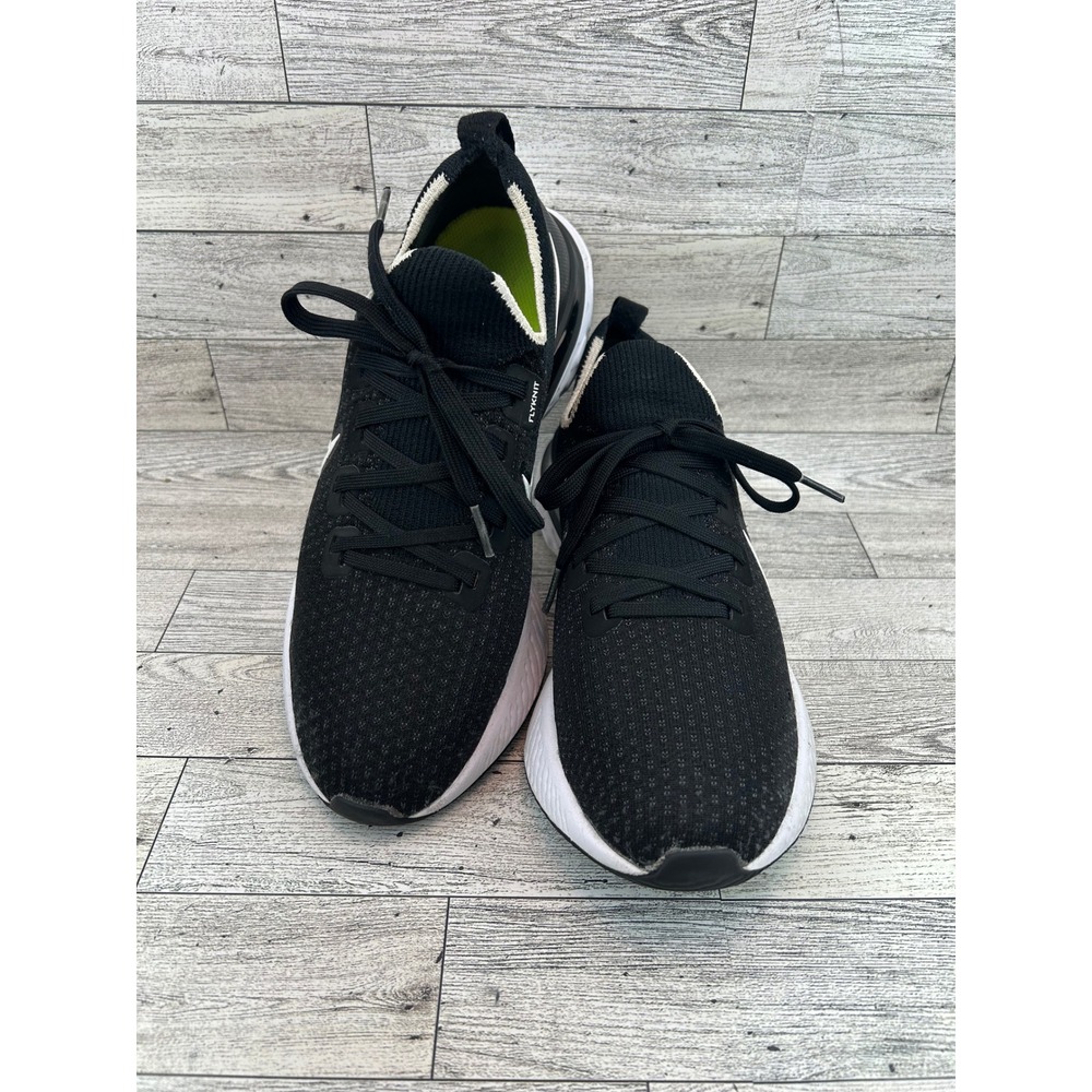 Nike React Infinity Run Flyknit 2 Women 8 Black White CT2423-002 Running Shoes